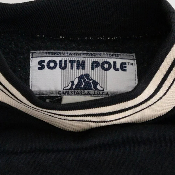 '95 South Pole Sporting Gear Antartica Expedition  Team Black Crew Neck Sweater - Picture 4 of 10